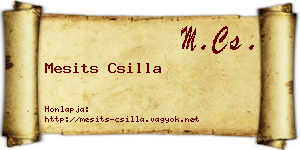 Mesits Csilla névjegykártya